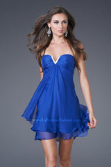 Layered Short Strapless Prom Dress by La Femme
