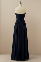 Burgundy Sweetheart Chiffon Bridesmaid Dress