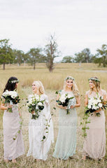 Lace Bridesmaid Dresses Long, Mismatched Bridesmaid Dresses, Lace Bridesmaid Dresses Open Back