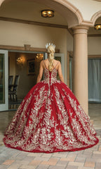 Burgundy Red Quinceanera Dress 1616