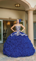 Strapless Royal Blue Quinceanera Dress 1634
