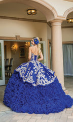Strapless Royal Blue Quinceanera Dress 1634