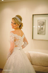 Wedding Dress Off The Shoulder Sleeves, Bridal Gown ,Dresses For Brides