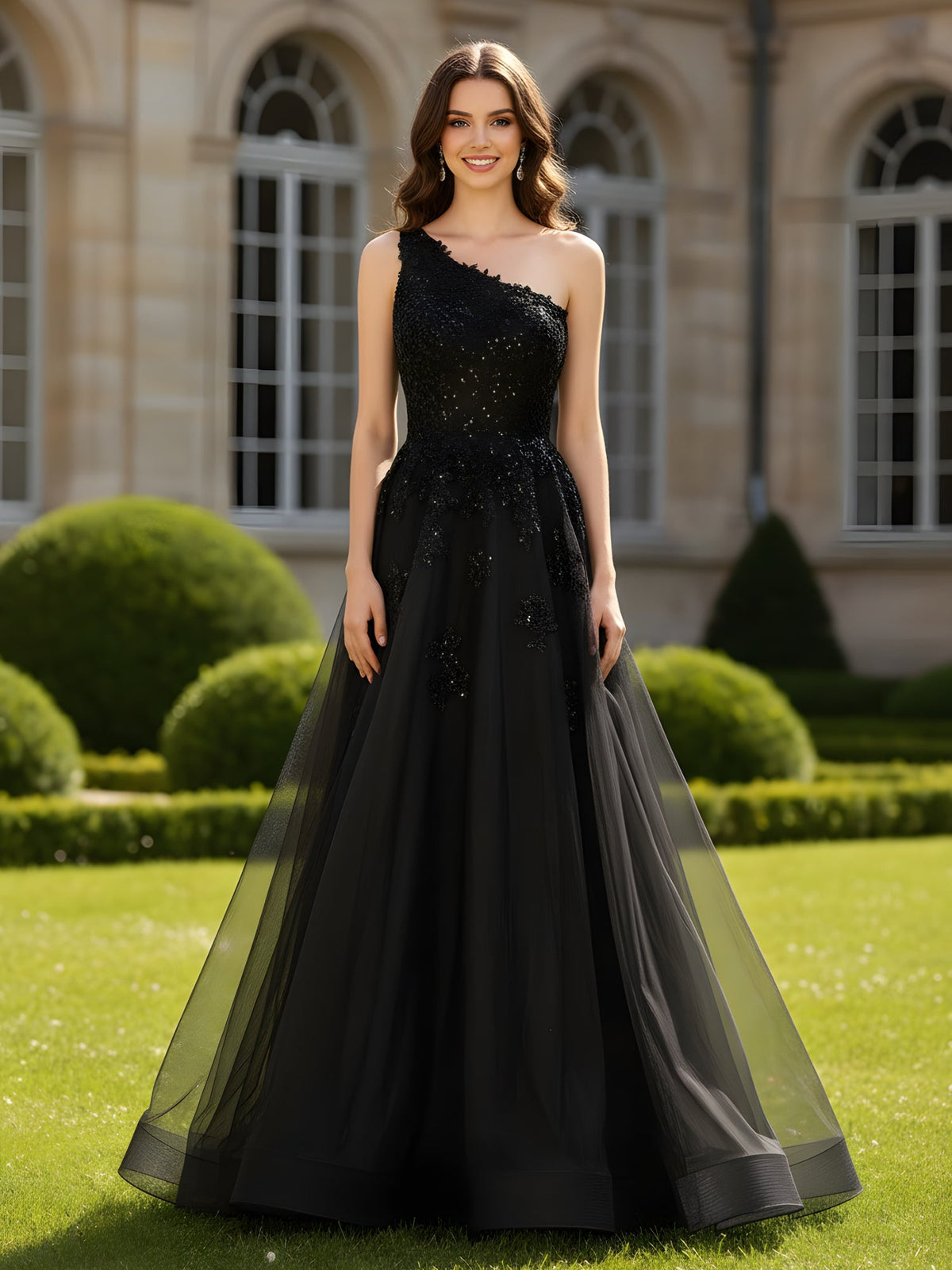 Multi-Layer Tulle Maxi Dress with Crisscross Back Straps Black