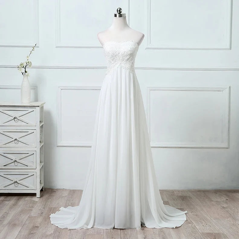 Long Suknia ślubna Vestidos Satin Wedding Dress Formal Simple Vestido De Novia Bride To Be