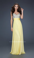 Beaded-Bodice La Femme A-Line Prom Dress 16802