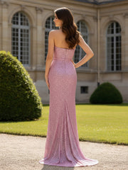 Figure-Flattering Draped Bodycon Evening Dress Dusty Rose