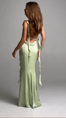 Tight/straight strapless sleeveless and floor length prom dress