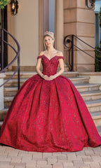 Burgundy Red Quinceanera Dress 1722