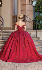 Burgundy Red Quinceanera Dress 1722