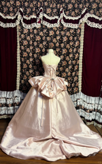 Light Pink Sweetheart A-Line Satin Princess Evening Gowns Birthday Ball Gowns, HZ0319