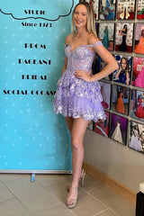 Black Sequin-Embroidery Sweetheart A-Line Tiered Homecoming Dress