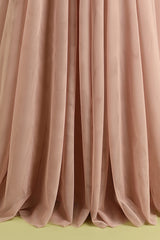 Pink Split Front Spaghetti Straps Prom Dress