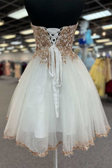 Sweetheart Sequined Lace A-Line Short Party Dress