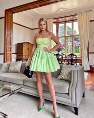 Beautiful Strapless Homecoming Dress SH649