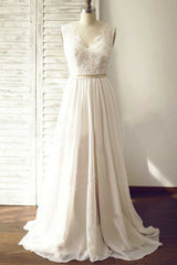 Simple Beach Wedding Dress Chiffon Fabric, Dresses For Wedding, Bridal Gown ,Bride Dress, Dresses For Brides
