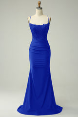 Mermaid Halter Dark Red Prom Dress with Appliques