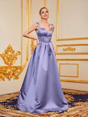 Sweetheart neck backless satin and floor length Prom Dress - LD Dress