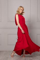 Jimiss - Sleeveless backless boat neck and floor length Prom dress