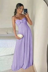 A Line Sweetheart Pink Chiffon Long Prom Dresse