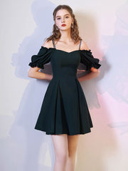 Simple  green chiffon short prom dress, green homecoming dress