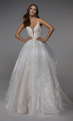 Deep V-neck low sexy backless mop dress wedding dress