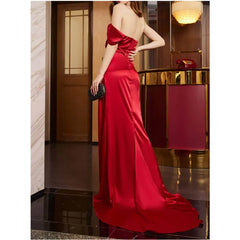 Women's Elegant Fashion Off the Shoulder High Waist Ball Dress Sexy Prom Dress
