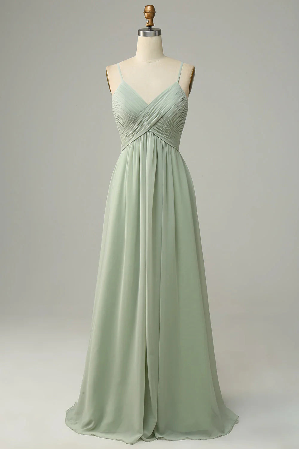 Spaghetti Straps Sleeveless Bridesmaid Dress