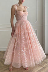 Pink Sweetheart Neckline Prom Dresses, A-Line Homecoming Dresses