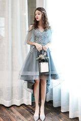 Cute Tulle Lace Short Prom Dress, A-Line Homecoming Party Dress