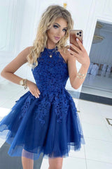 Cute Lace Short Prom Dresses, A-Line Homecoming Party Dresses