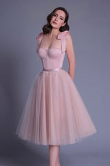 Pink Short A-Line Prom Dress with Corset, Cute Homecoming Party Dress