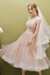 Green Tulle Short Prom Dresses, Cute A-Line Homecoming Dresses