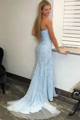 Lace Prom Dresses with Slit, Dance Dresses, Graduation School Party Gown