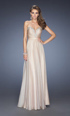 La Femme Designer Pleated Chiffon Prom Dress 20027