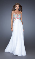 La Femme Multicolor-Lace Chiffon Prom Dress 20059