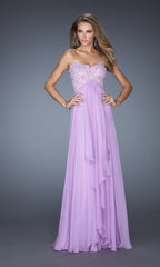 La Femme Lace-Bodice Empire-Waist Prom Dress 20066