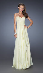 La Femme Lace-Bodice Empire-Waist Prom Dress 20066
