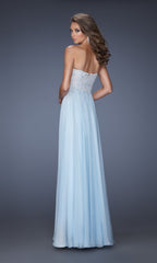 La Femme Lace-Bodice Empire-Waist Prom Dress 20066