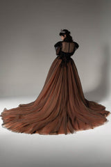 Ball Gown Chapel Train Tulle Wedding Dress CW2510