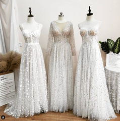 Frayah | Bohemian A-Line Sparkly Sequined Luxury Wedding Dresses