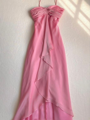 Pink Sheath Long Prom Dresses Sweet Formal Party Dress J2664