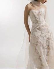 Lace wedding dress civil modern wedding dress boho lace wedding dress off-shoulder lace wedding dress