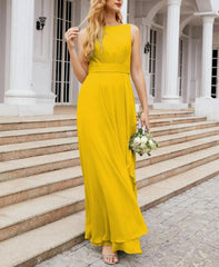 Bridesmaid Dresses for Wedding Ruffles Long Formal Prom Gowns