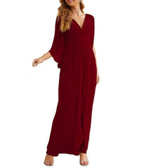 Chiffon Bridesmaid Dresses with Split for Women Wedding Long Party Prom Gown Flutter Sleeve