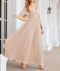 Numbersea Bridesmaid Dresses for Women Wedding Long Party Prom Dress