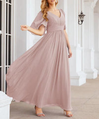Numbersea Bridesmaid Dresses for Women Wedding Long Party Prom Dress
