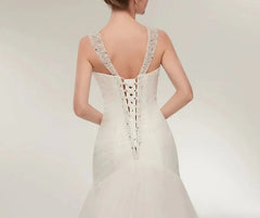 Bohemian Wedding Dress Long Sleeve V-Neck Floor Length Chiffon A-Line lace Back Bridal Gowns With Belt Charming For Women