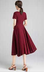A-line Boat Neck Short Sleeve Bridesmaid Dress Formal Dresses for Wedding Guest Cocktail Dress Mother of the Bride Dresses