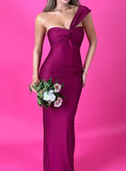 Strapless Backless Sexy Maxi Dress For Women Fashion One Shoulder Sleeveless Bodycon Club Prom Long Dress Elegant